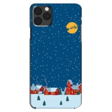 Силиконовый бампер на рождество для iPhone 13 (Город в снегу)