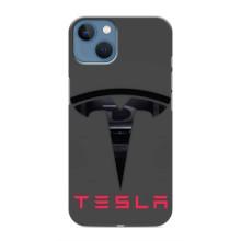 Силіконовий бампер з картинкою машини на iPhone 13 (Logo TESLA)