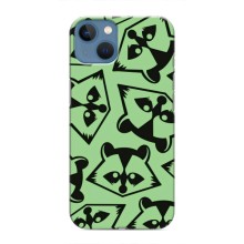 Силиконовый Чехол с Енотами на iPhone 13 – Мордочки Енота