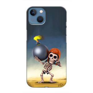Чехол з героями Клеш Рояль для iPhone 13 – Скелет с бомбой