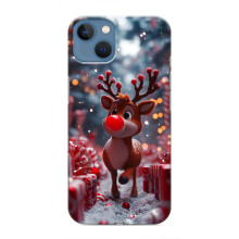 Яркий чехол для iPhone 13 с Зимними Оленятами – Олень среди подарков