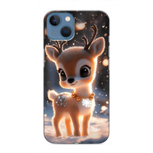Яркий чехол для iPhone 13 с Зимними Оленятами – Оленёнок