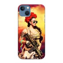 ЗСУ Чохли (TPU) для iPhone 13 (Жінка солдат)