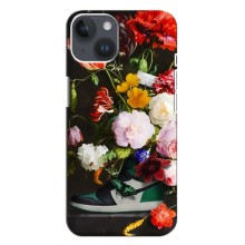 Брендновые Чехлы для iPhone 14 Plus - (PREMIUMPrint) (Nike цветы)