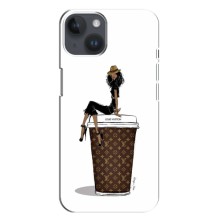 Чехлы Луи Витон для iPhone 14 Plus (AlphaPrint - LOUIS VUITTON) (кофе LOUIS VUITTON)