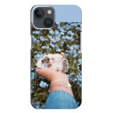 Чохли з зображенням різних тварин на iPhone 14 Plus (Їжачок в руці)