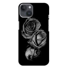 Чехол с картинкой (Стильные) для Айфон 14 Плюс - (AlphaPrint) – Черная роза