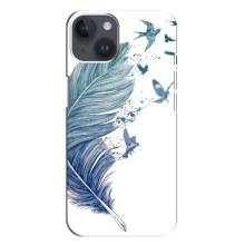 Чехол с картинкой (Стильные) для Айфон 14 Плюс - (AlphaPrint) – Перышко