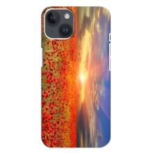 Чехол с картинкой (Стильные) для Айфон 14 Плюс - (AlphaPrint) – Поле тюльпанов