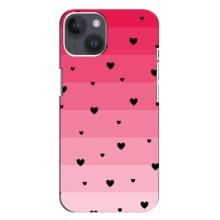 Чохли з тематикою "Маленькі Сердчеки" на iPhone 14 Plus (Чорні сердечка)