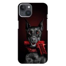 Чехол ДОБЕРМАН для iPhone 14 Plus (Доберман злой)