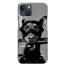 Чехол ДОБЕРМАН для iPhone 14 Plus (Опасный доберман)