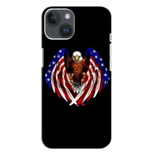 Чехол Флаг USA для iPhone 14 Plus (Крылья США)