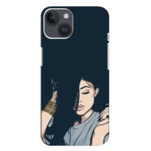 Чехол с печатью для iPhone 14 Plus - (Мода) (AlphaPrint) (Красивая девочка)