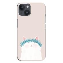 Чехол на тематику: Коты для iPhone 14 Plus (Белый котик)