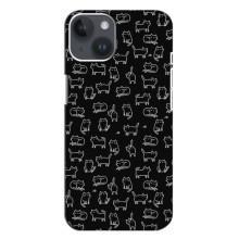 Чехол на тематику: Коты для iPhone 14 Plus (Котики на черном)