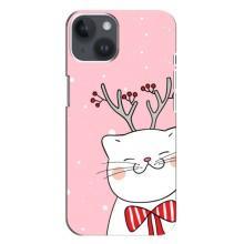 Чехол на тематику: Коты для iPhone 14 Plus (Зимний кот)