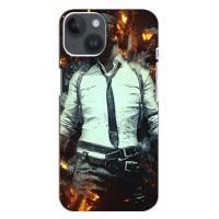 Силиконовый чехол с картинкой "Герой Pubg" на iPhone 14 Plus (Man Пубг)