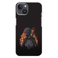 Силиконовый чехол с картинкой "Герой Pubg" на iPhone 14 Plus (В огне)