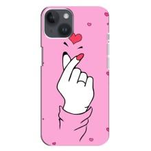 Чохол з принтом для iPhone 14 Plus (AlphaPrint - Знак сердечка)