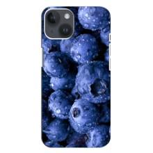 Чехол с изображением  вкусной еды для iPhone 14 Plus (Голубика)