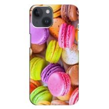 Чехол с изображением  вкусной еды для iPhone 14 Plus (Макаруны)