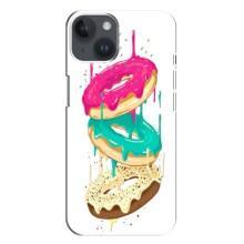 Чехол с изображением  вкусной еды для iPhone 14 Plus (Сочные пончики)