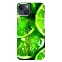 Чехол с изображением  вкусной еды для iPhone 14 Plus (Яркий ЛАЙМ)