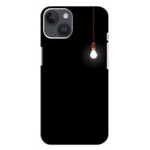 Чохол з картинками на чорному фоні для iPhone 14 Plus (Лампочка)