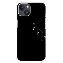 Чохол з картинками на чорному фоні для iPhone 14 Plus (Ноти)