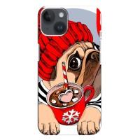 Бампер для iPhone 14 Plus с картинкой "Песики" (Грустная собака)