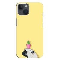 Бампер для iPhone 14 Plus с картинкой "Песики" (Кактус на голове)
