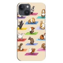 Чохол з Прикольним Принтом на iPhone 14 Plus (Йога свинок)
