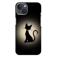 Чехол с принтом для iPhone 14 Plus (AlphaPrint) Модные коты (Силуэт котика)