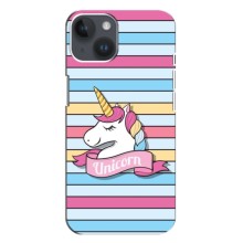 Чехол для Айфон 14 Плюс - (Единорожки - Новинки) (AlphaPrint) (Unicorn)