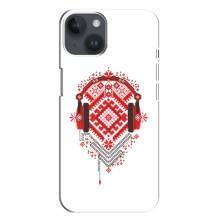 Силиконовый Чехол на iPhone 14 Plus с картинкой Вышиванки (Модная вышиванка)