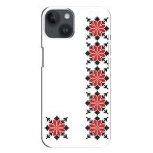 Силиконовый Чехол на iPhone 14 Plus с картинкой Вышиванки (Силуэт вышиванки)