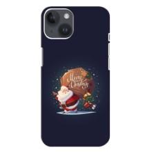 Чехол Санта Клаус для iPhone 14 Plus (Подарки от Санты)