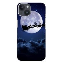 Чехол Санта Клаус для iPhone 14 Plus (Санта - луна)