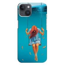 Чохол Стильні дівчата на iPhone 14 Plus (Дівчина на гойдалці)