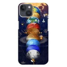 Чохол (ТПУ) з планетами на iPhone 14 Plus (Арт планети)