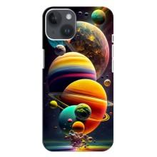Чохол (ТПУ) з планетами на iPhone 14 Plus (Сонячна система)