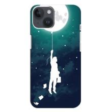 Чохол (ТПУ) з планетами на iPhone 14 Plus (To The moon)