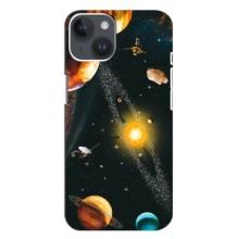 Чохол (ТПУ) з планетами на iPhone 14 Plus (Вид з космосу)