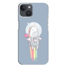 Чехол Unicorn на iPhone 14 Plus (Единорог космонавт)