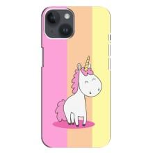 Чехол Unicorn на iPhone 14 Plus (Радужный Единорог)