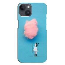 Девчачий Чехол для iPhone 14 Plus (Девочка с тучкой)