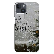 Новорічні, Святкові Чохли для iPhone 14 Plus - 2024 год (Let it snow)