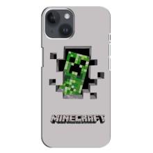 Чохли для iPhone 14 Plus (Персонажі МайнКрафт) (Кріпер)