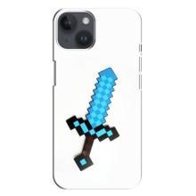 Чохли для iPhone 14 Plus (Персонажі МайнКрафт) (Меч)
